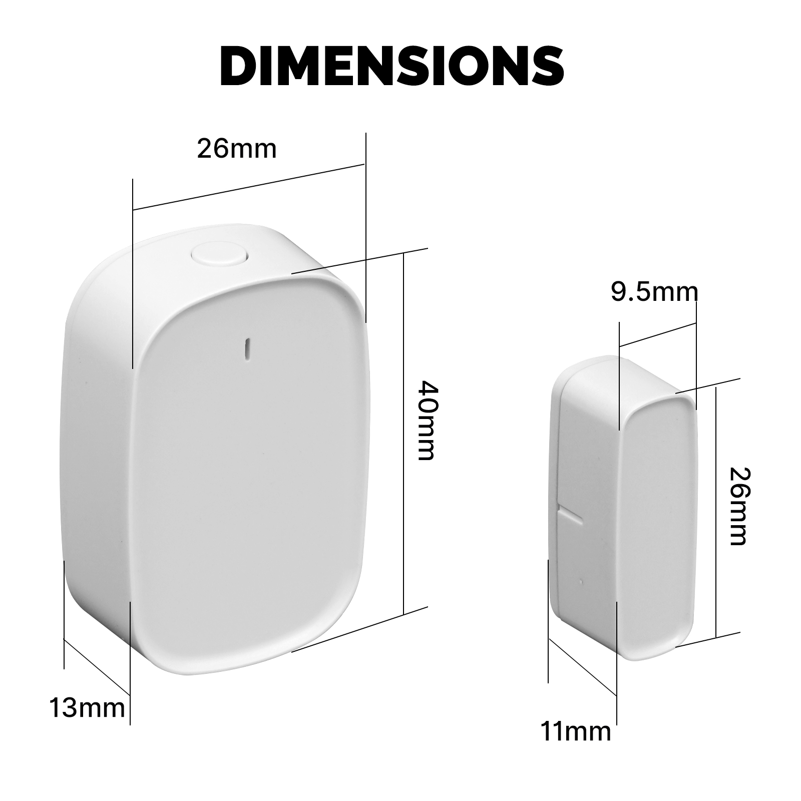 MOES Tuya ZigBee Smart Window Door Gate Sensor Detector Smart Home Security Alarm System Smart Life Tuya App Remote Control. 