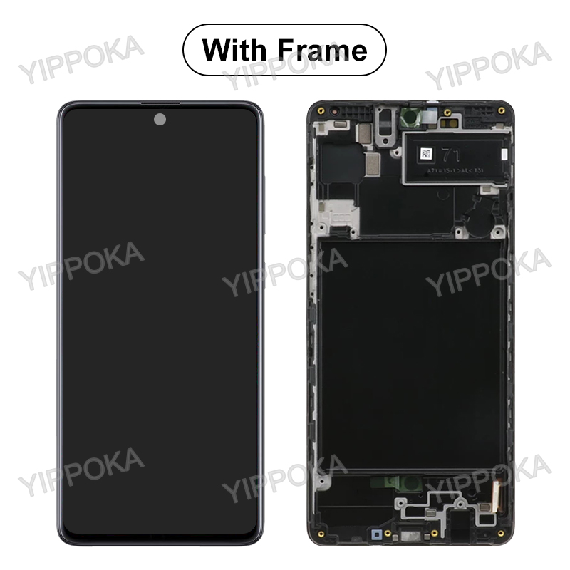 OLED For Samsung Galaxy A71 LCD Display Touch Screen Digitizer Assembly For Samsung A715 SM-A715F A715W Display Replace Parts. 