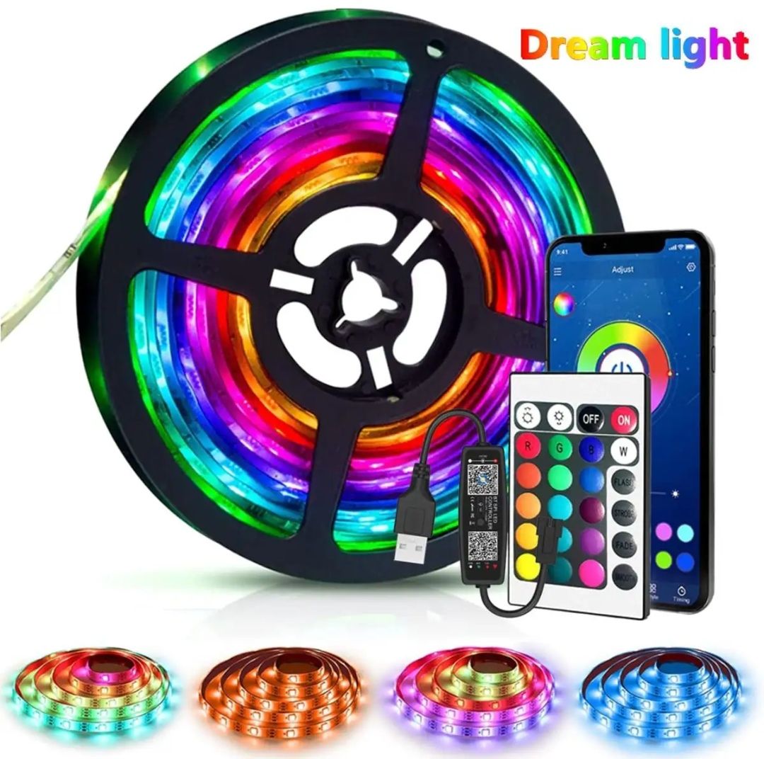 Dream Color USB Powered Rainbow LED Strip

Light with Apps Control