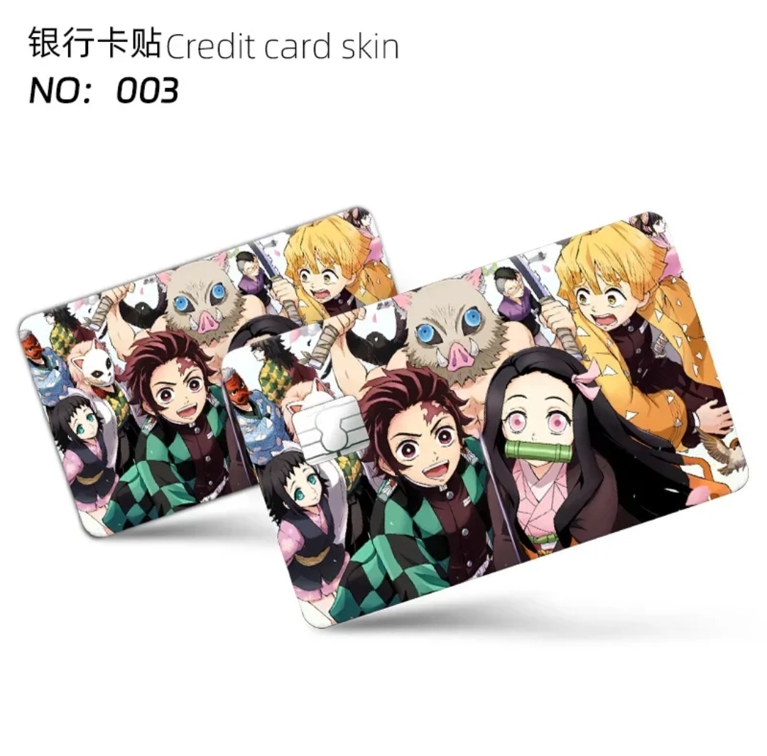 Credit Card anime Stickers Both side Beige closet Debit card sticker all Type card stickers Dragon Ball Z Naruto Funny credit card sticker sticker for debit card. 