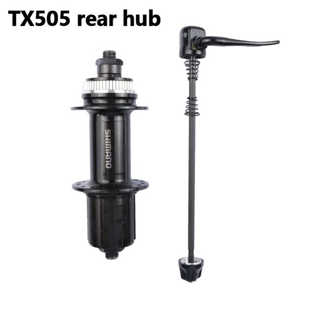 Shimano TX 505 Front and Rear Hub with Center Lock Disc RT30 160mm. 