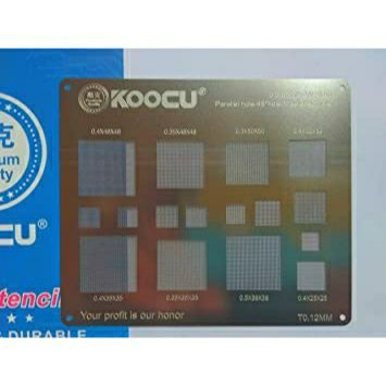 Kocu multiple objective BGA Rebeling Stencil 0.3/0.35/0.4/Parallel/45 degree hole 0.5mm direct heat template Solder Rework Net. 