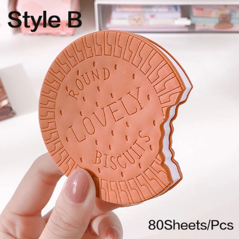 STONEGO Creative Chocolate Cookies Shape Note Book Students Cartoon Cute Tearable Handwritten Memo Pads Cover Notepad. 