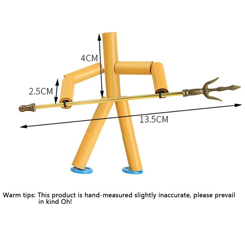 DIY Small Bamboo Man Two Player Battle Fun Interactive Party Games Educational Toy Desktop Thread Puppet Games Competition. 