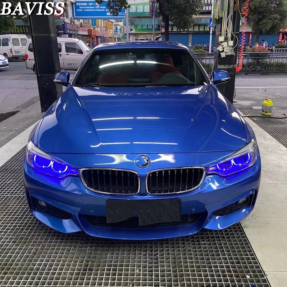 for BMW 4 Series 2014-2016 CSL Yellow DRL  Multicolor LED Boards F32 F33 F36 Daytime Running Lights Red RGBW Lemon Amber Blue. 