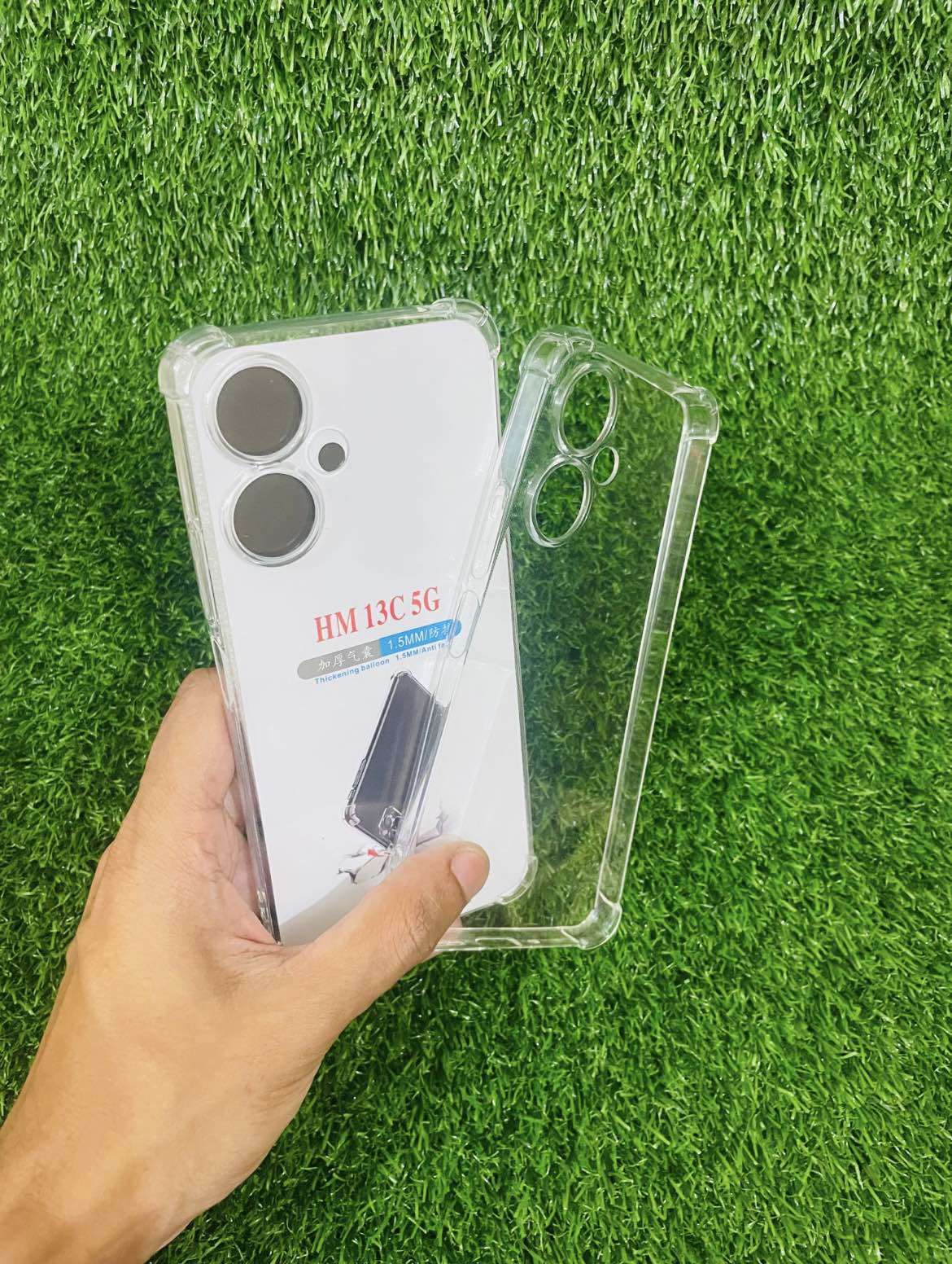 Soft Transparent TPU Back Case for Redmi 13C (5G), Shockproof with Camera Bumper. 