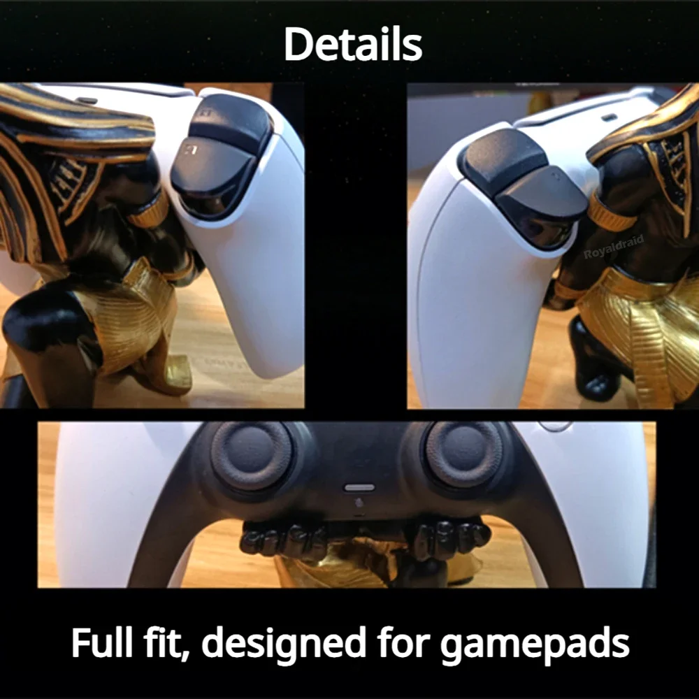 Resin Egypt Anubis God Controller Holder For PS4/PS5/XBOX/Switch Gamepad Mobile Phone Holder Desktop Display Stand Christmas Gif. 