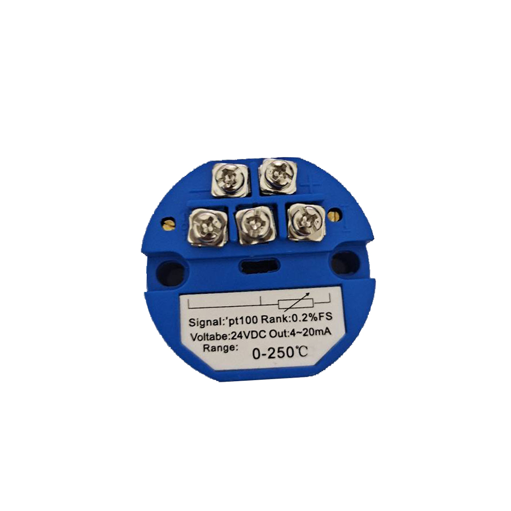 PT100 to 4-20mA -50-600 degree Celsius Thermal Resistance Converter RTD Input 4-20mA Output Head Mounted Temperature Transmitter. 