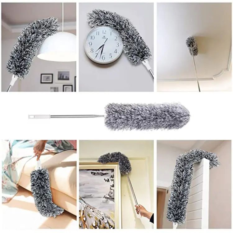 Further Microfibre Telescopic Duster with Adjustable Pole, Hand Duster for Cleaning the Spider's Web on Ceiling Fans High/Lights/Blinds / Carsm. 