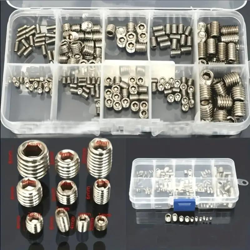 30-Pack M8x12 Stainless Steel Hexagonal Grub Screws – Cup Point, Hex Socket Set Screws, Corrosion Resistant, For Machinery & Hardware