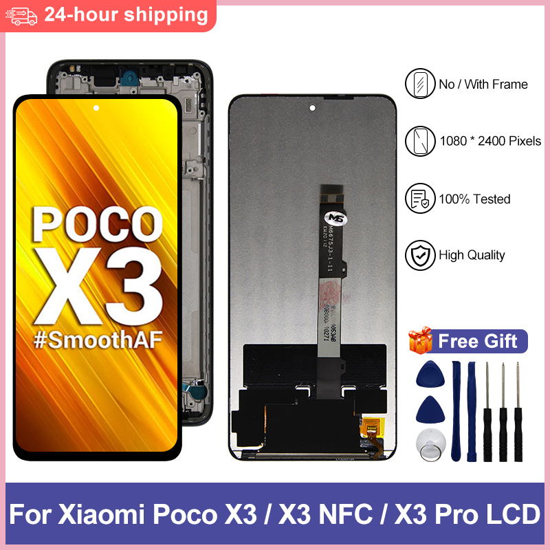 6.67" For Xiaomi POCO X3 Pro Display LCD Touch Screen For POCO X3 NFC LCD Digitizer Assembly POCO X3 Display M2102J20SG. 