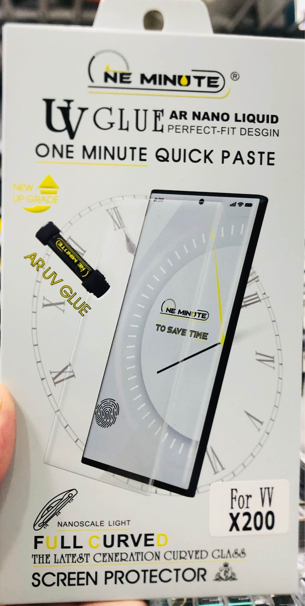UV Glue Curved Tempered Glass Screen Protector For Vivo X200 Screen Guard Gorilla Glass Protector With Easy Installation Kit (Vivo X200). 
