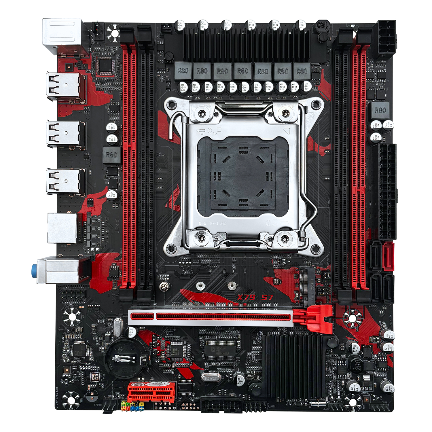 MACHINIST X79 S7 Motherboard Support Intel Xeon E5 v1&v2 LGA 2011 CPU Processor DDR3 REG ECC RAM Dual channel Mainboard. 