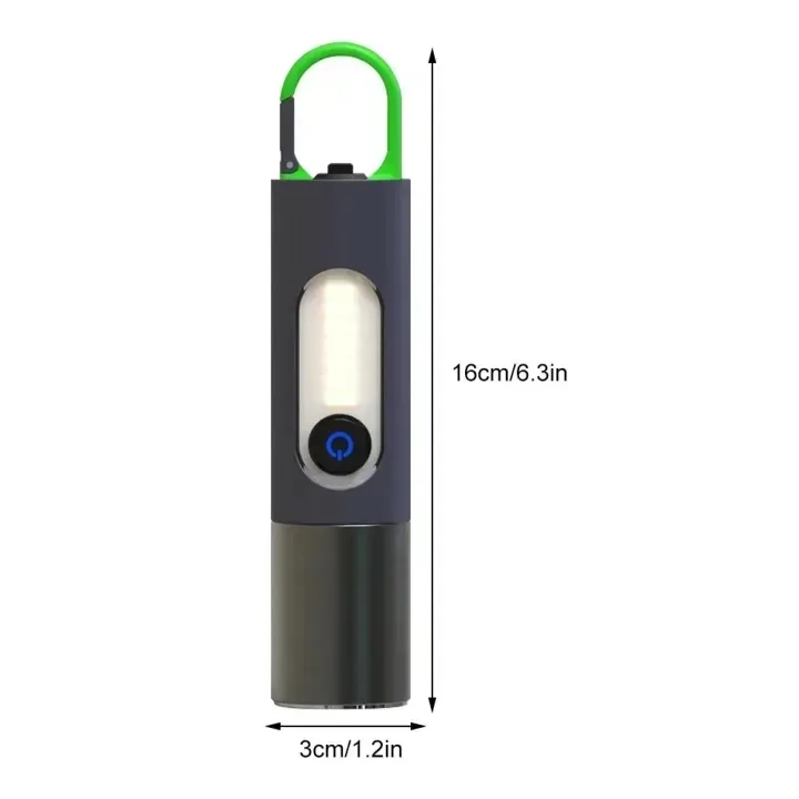 Multifunctional LED Flashlight XST-836 Work Light USB Rechargeable Camping Fishing Lantern Waterproof Zoom Torch KeyChain Lamp-The Asia. 