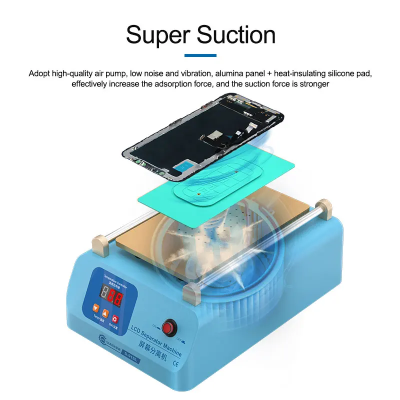 SUNSHINE S-918L LCD Screen Separator for Mobile Phone Below 8 Inches Super Suction Screen Repair Separation Machine. 