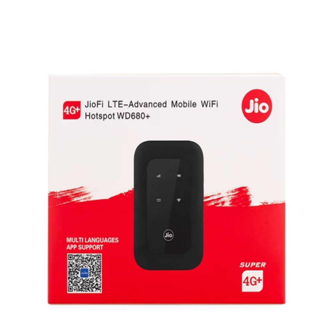 4G LTE-Advanced Mobile Wi-Fi Hotspot Pocket Router Jio WD680+. 