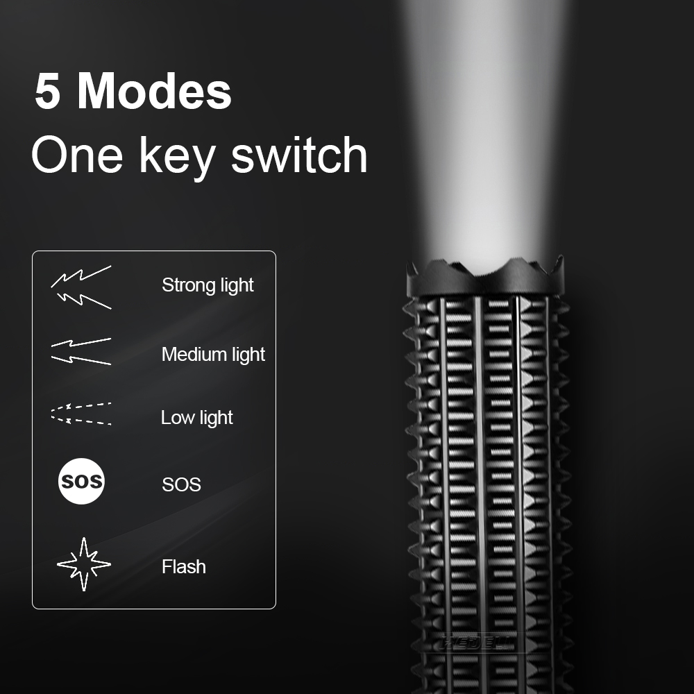 Telescopic Baton Self Defense Led Torch Cree Xhp70 Led Tactical Flashlight 18650 Rechargeable Baton For Self-defense Hand Lamp. 