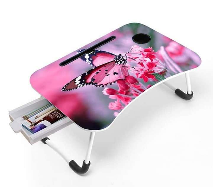 " Multi-function and Removable Stand Folding Computer Laptop Desk Small Bed Desk Simple Dormitory Lazy Table Bed with Laptop Table with Holder Slot Portable Table Stand for Laptop Tablet Reading Table - cloth stand". 