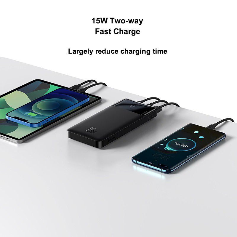 Baseus Bipow 10,000mAh 15W Digital Display Power Bank. 