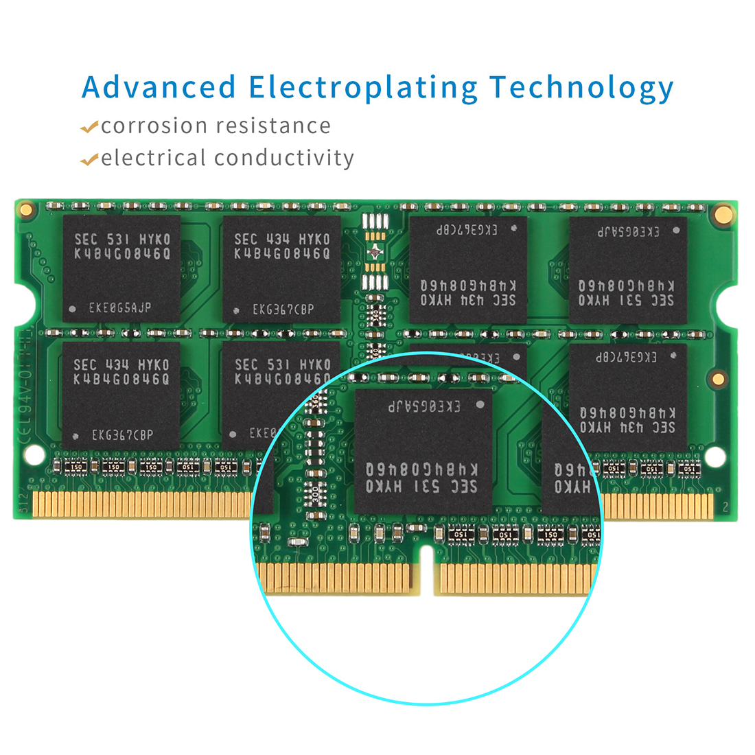 Tecmiyo Laptop RAM 16GB ( 2X 8GB ) DDR3 1333MHz PC3-10600S 2RX8 CL11 SODIMM 1.5V 204pin Notebook Memory -Green. 