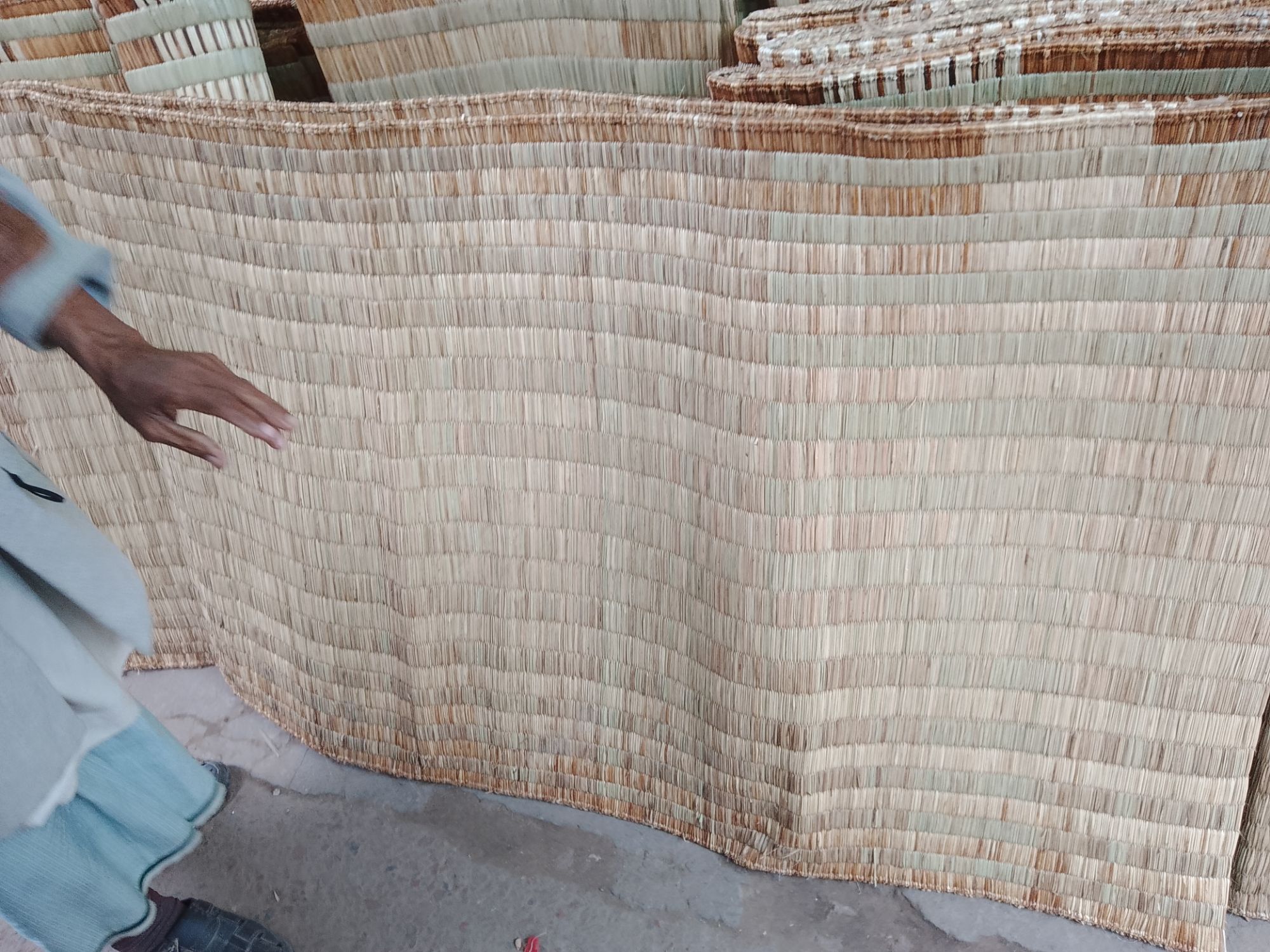 Hand-made mats for sleeping, praying and eating rice to escape the cold of the floor in winter. 
