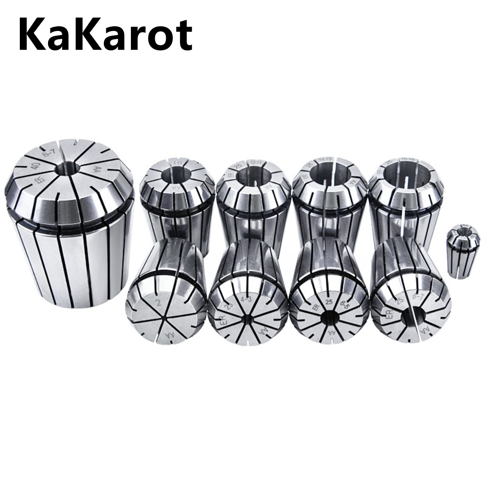KaKarot 1PC ER11 ER16 ER20 ER25 ER32 AA High Precision 0.015 0.005-0.008 mm Spring Collet Suitable Engraving Machine Spindle CNC. 