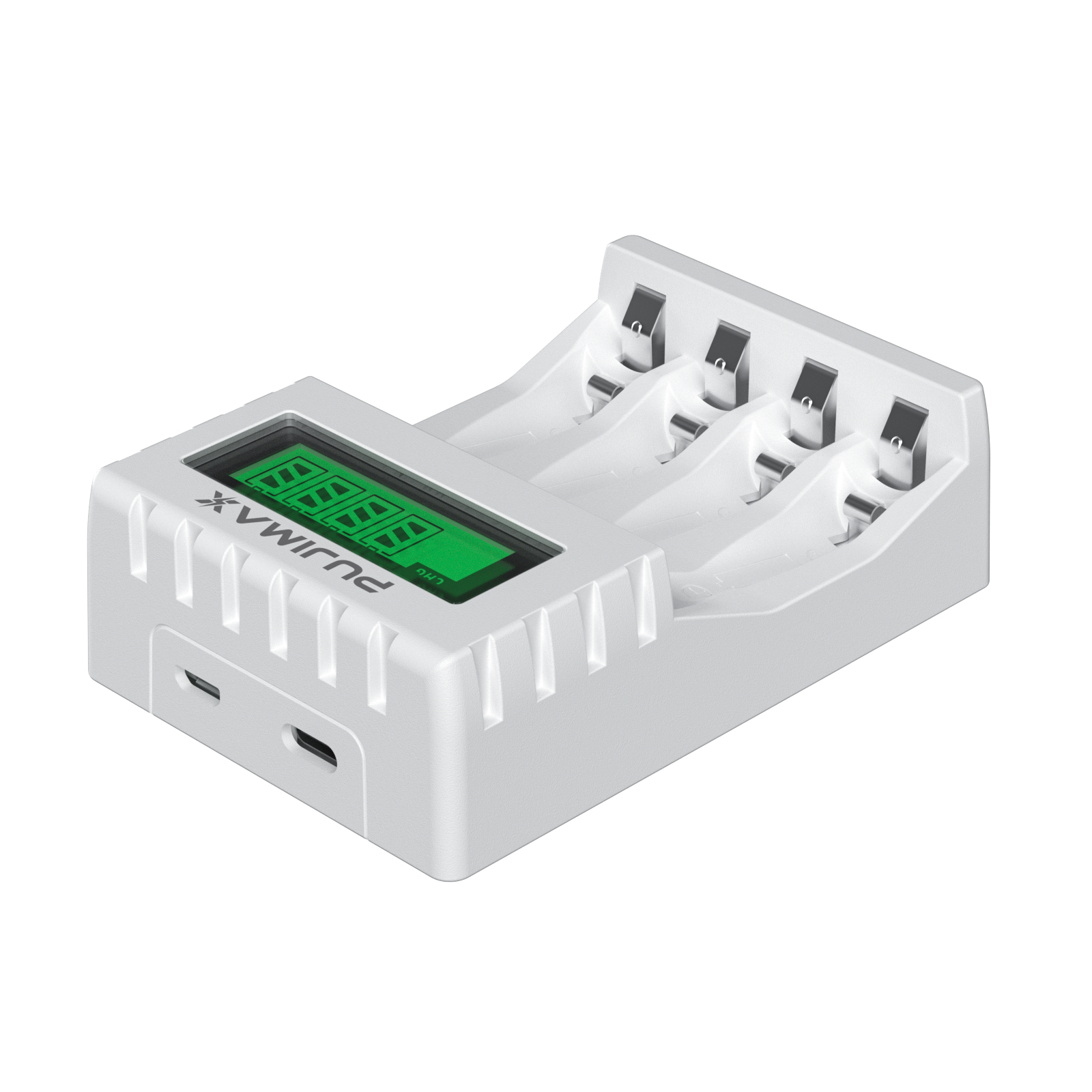 PUJIMAX 4 Slots 1.2V Smart Battery Charger LCD Display For AA/AAA NiCd NiMh Rechargeable Battery Portable Fast Charging Adapter. 