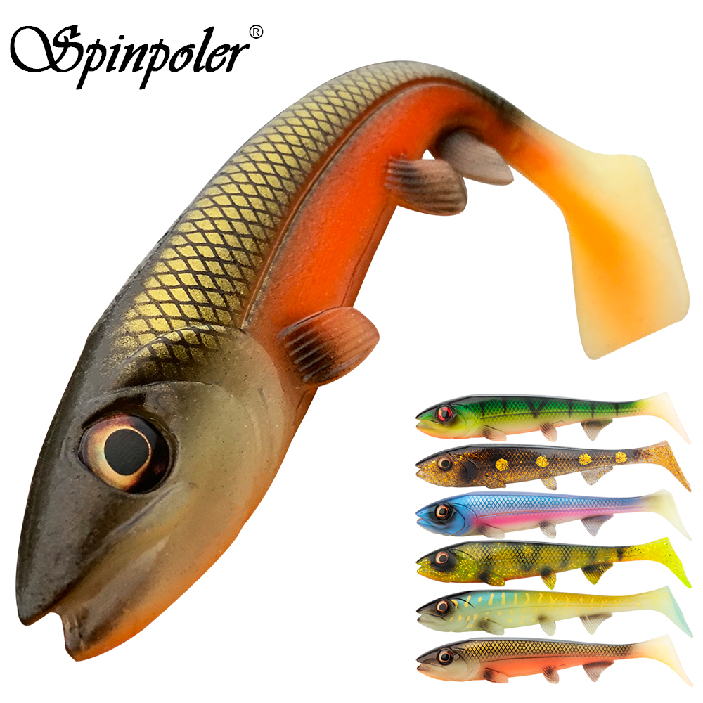 Spinpoler 14cm/18cm Shad Pike Lure Swimbait Square Tail For Pike Perch Catfish Zander Soft Artificial Bait Big Game Fishing Gear. 