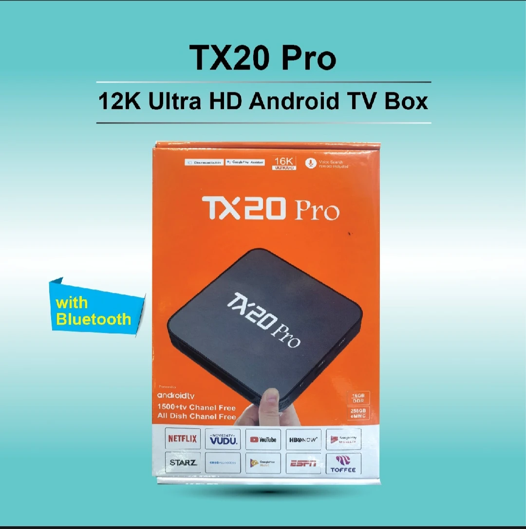 Tx-20 pro 16K UHD Tv Box With Voice Control Remote