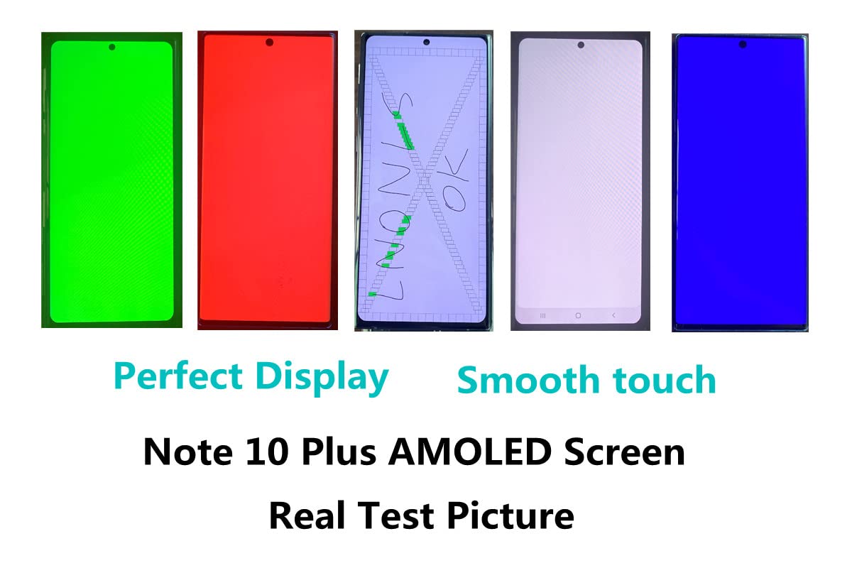 Super AMOLED Display for Samsung Note 10 Plus, 4G, 5G, Touch Screen Note10 + N975F, N976F, LCD Support S Pen, Fingerprint Work. 