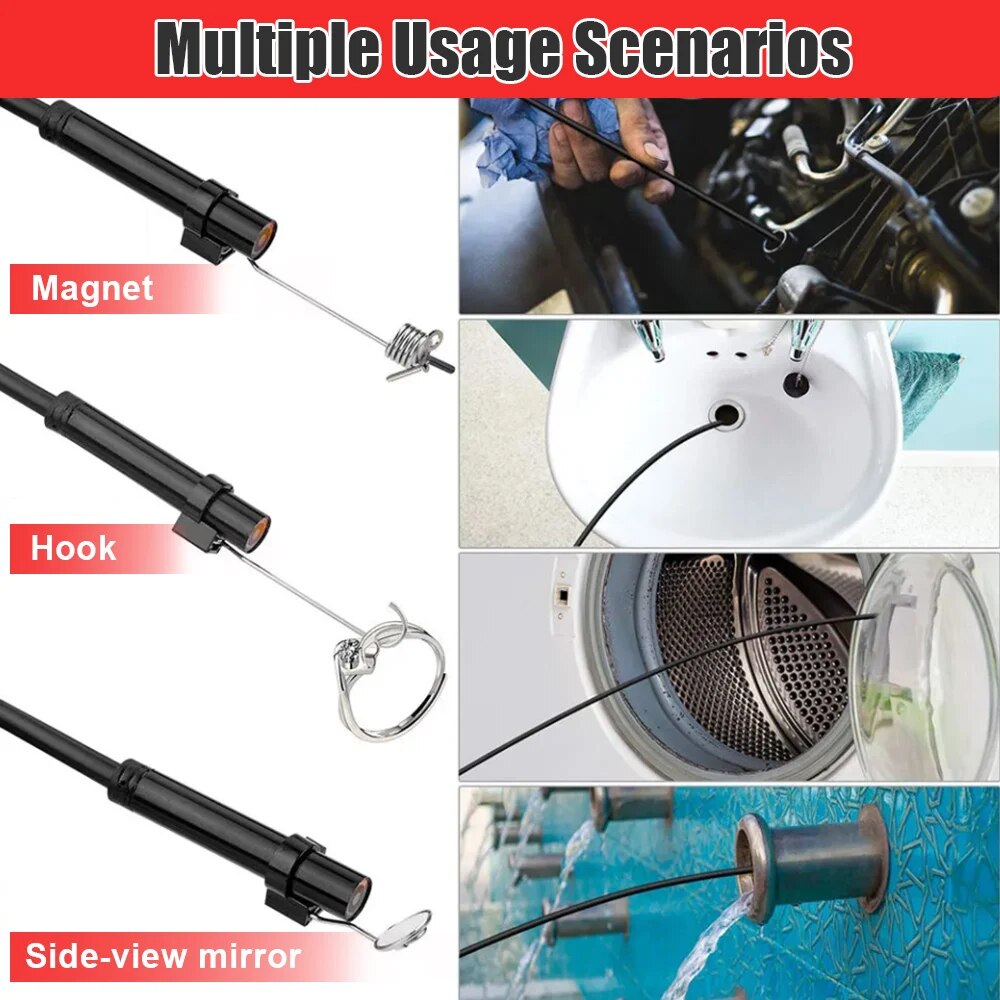 3in1 Android Endoscope Camera 5.5/7/8mm Single/Dual Lens Hard Cable Waterproof USB/Micro USB/Type-C Inspection Camera Borescope. 