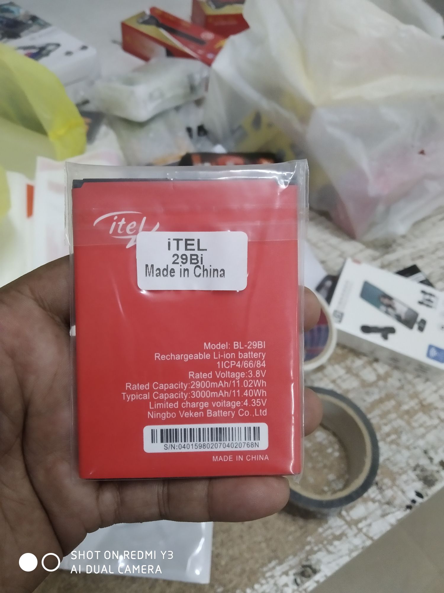 Mobile Battery For itell S15 / A55 / S33 Bl29Bi 2900mah