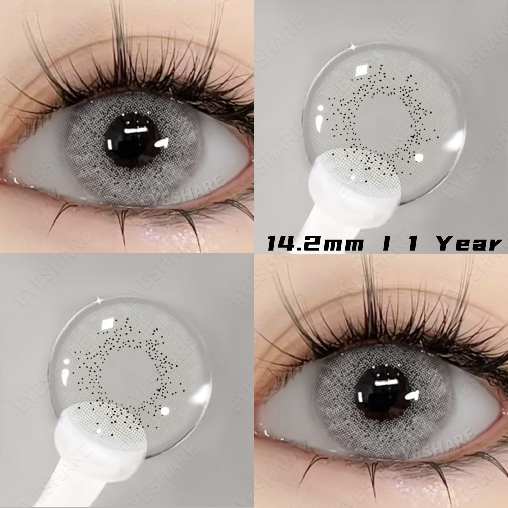 EYESHARE 2pcs Natural Color Contact Lenses for Eyes Gray Lenses Colorcont Korean Lenses Yearly Beauty Brown Eye Contacts Lens. 