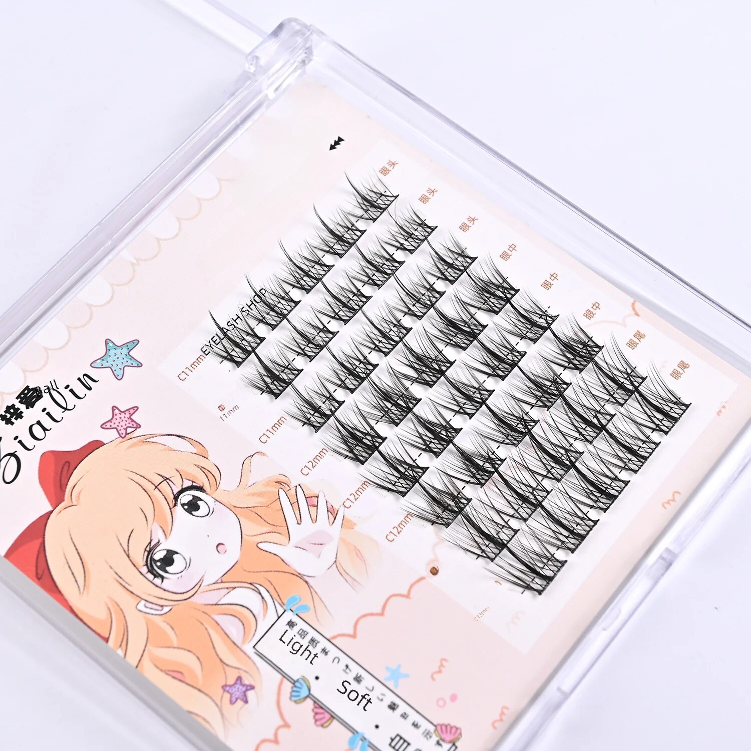 3-piece Opera Lazy Person Self-adhesive Pure Desire Cartoon Beginner Single Stem Already Cut Natural Version. 