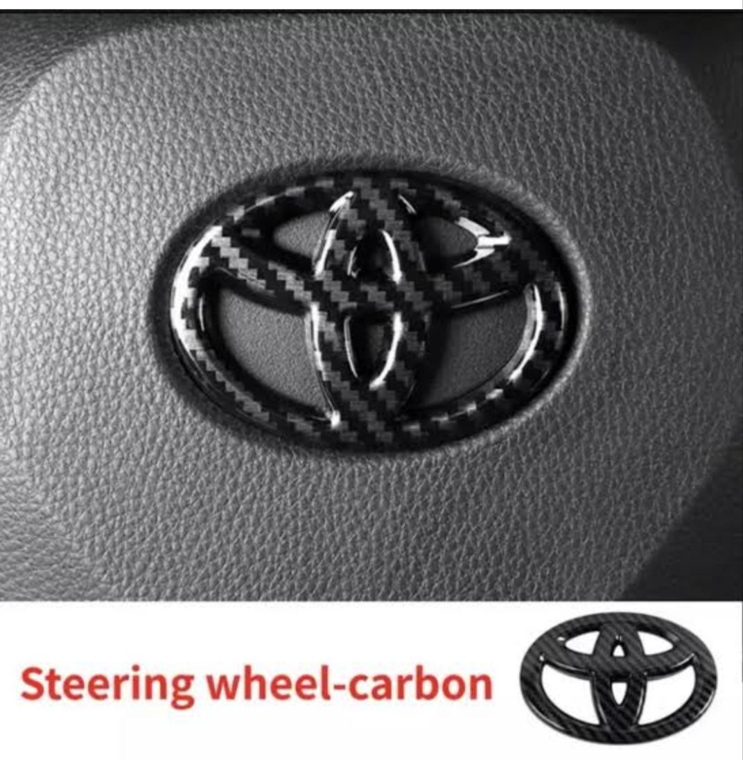 Carbon Fiber Steering Wheel Logo Toyota All Model fit