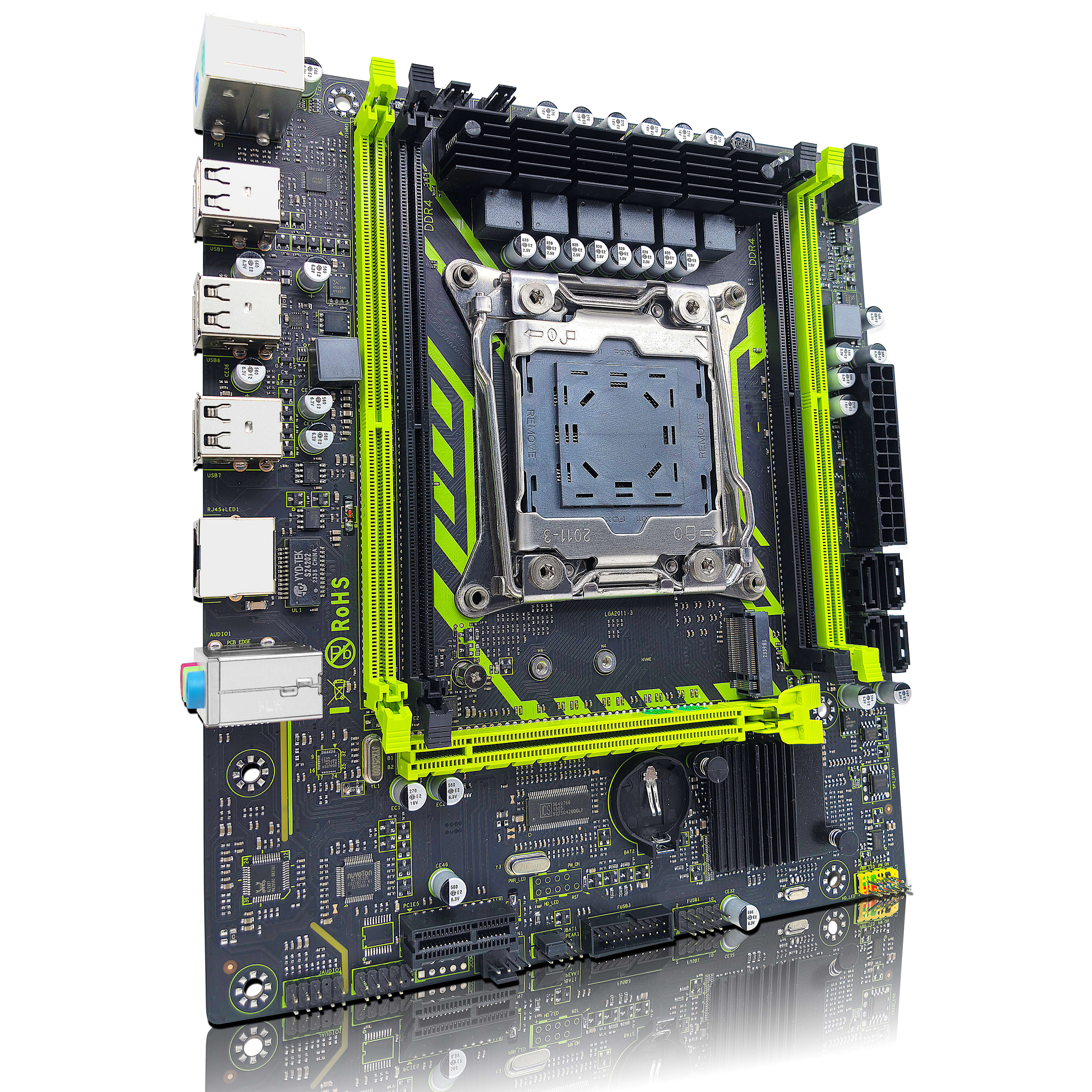 ZSUS X99-8D4 Motherboard Set Kit With Intel LGA2011-3 Xeon E5 2650 V4 CPU DDR4 16GB (1*16GB) 2133MHZ RAM Memory NVME M.2 SATA. 