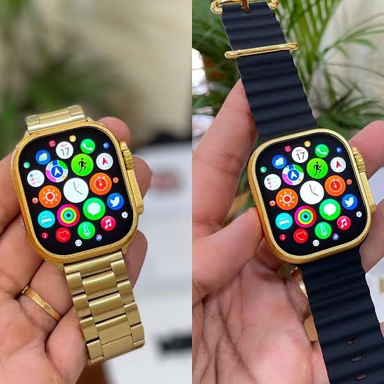 G9 Ultra Pro Gold Smart Watch with 2 Straps Men Ultra Series 9 NFC Bluetooth Call Watch for IOS&Android Phone. 