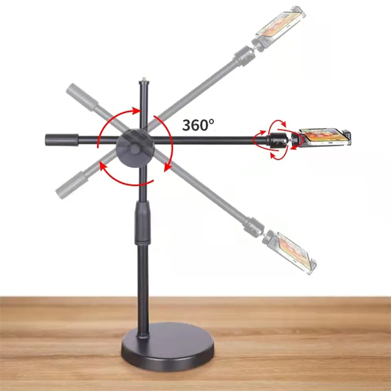 Desktop Mobile Phone Photography Holder Tripod with LED Light Table Tabletop Shooting Stand Tripods for Nail Art Photography. 