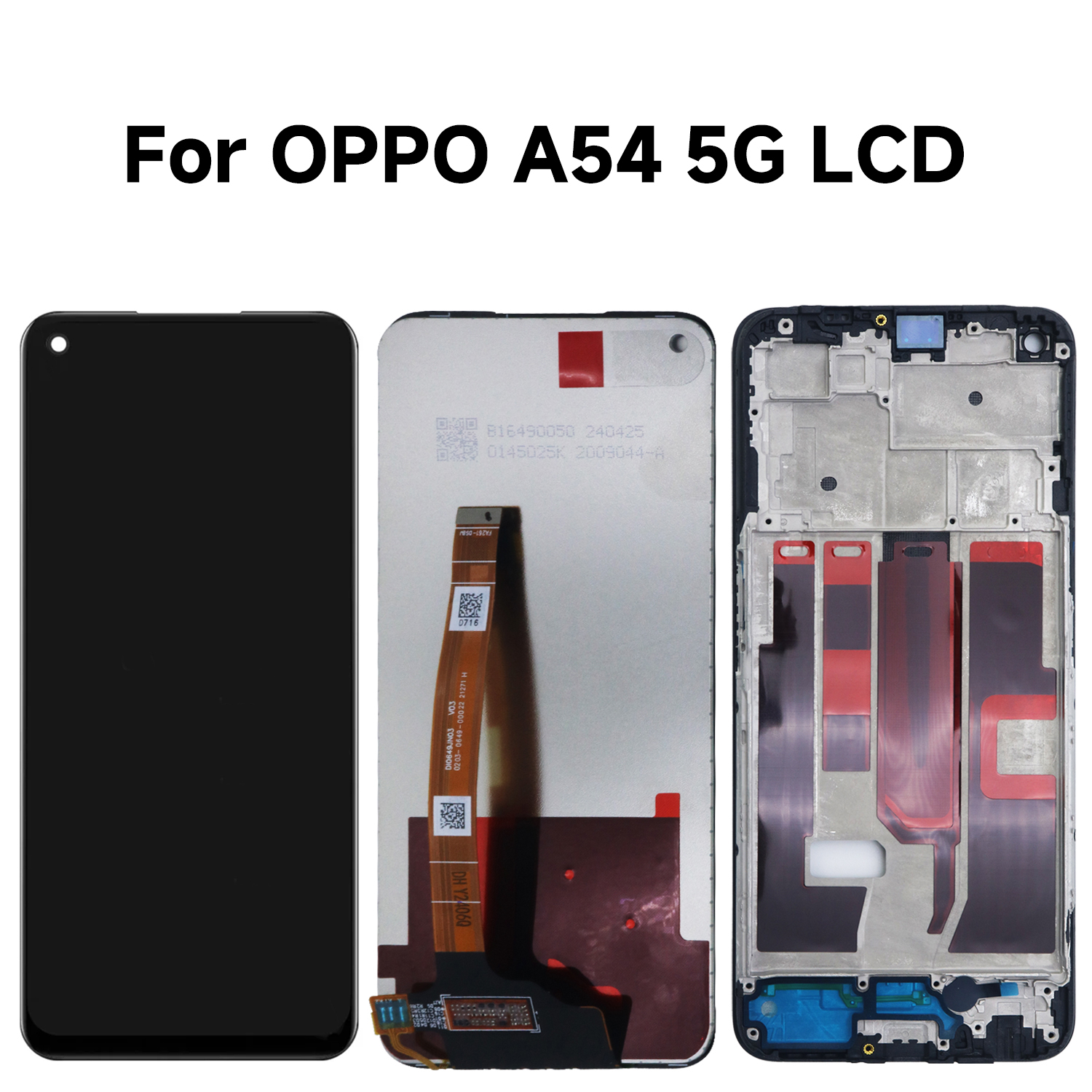 A54 LCD For Oppo A54 5G CPH2195, OPG02 LCD Display Screen Touch Panel Digitizer For Oppo A54 4G CPH2239 Display Frame. 