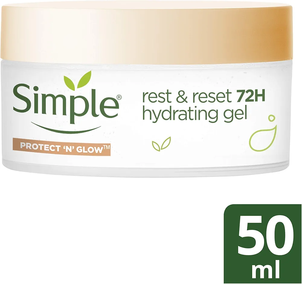 Simple Protect ‘N’ Glow Rest & Reset 72h Hydrating Gel 50ml. 