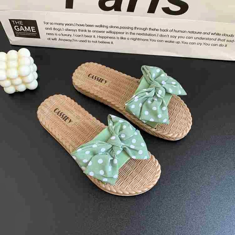 Eva Woman Slippers Solid Open Toe Flats Black, White, Green Woman slides. 
