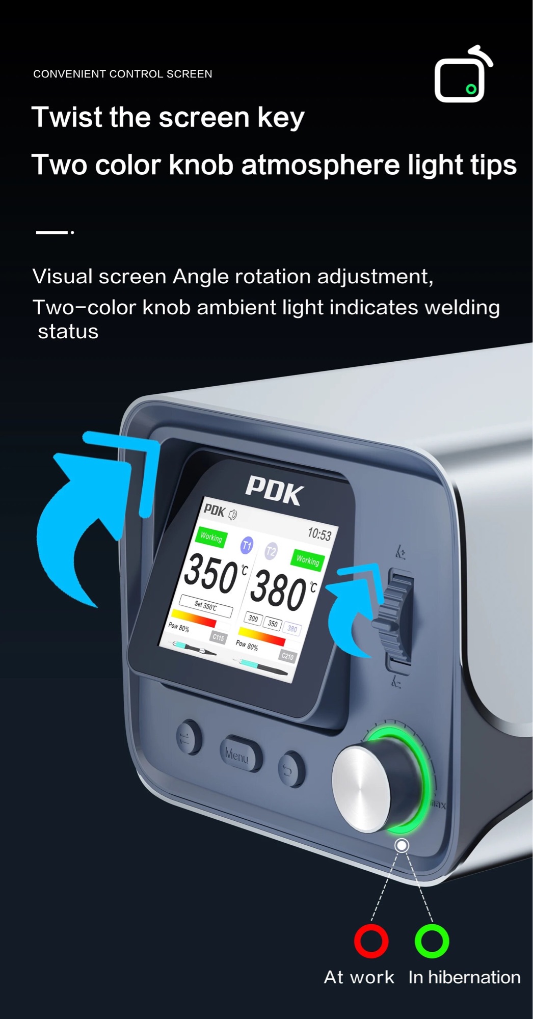 Wrcibo PDK1200 Soldering Station Compatible With C210/C245/C115 Handle And Tips Control Temperature For BGA PCB Repair Welding. 