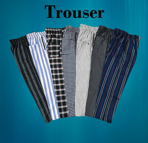 Men’s Mixed Cotton Trouser Pant – Relaxed Fit, One Size Fits All, Random Color | 1 Pcs