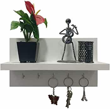  Key Holder for Home, Key Stand for Wall with Wall Decor Shelf, Key Hanger, Key Holder | With 5 Key Hooks. 