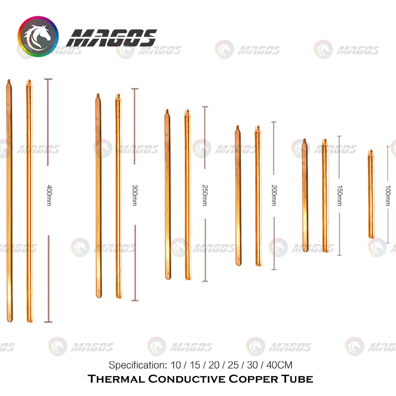 Laptop Heatpipe Pure Copper Tube Tubing For Computer Notebook GPU Cooling CPU Air Cooler Heat Pipe Flat or Round 150mm-400mm. 