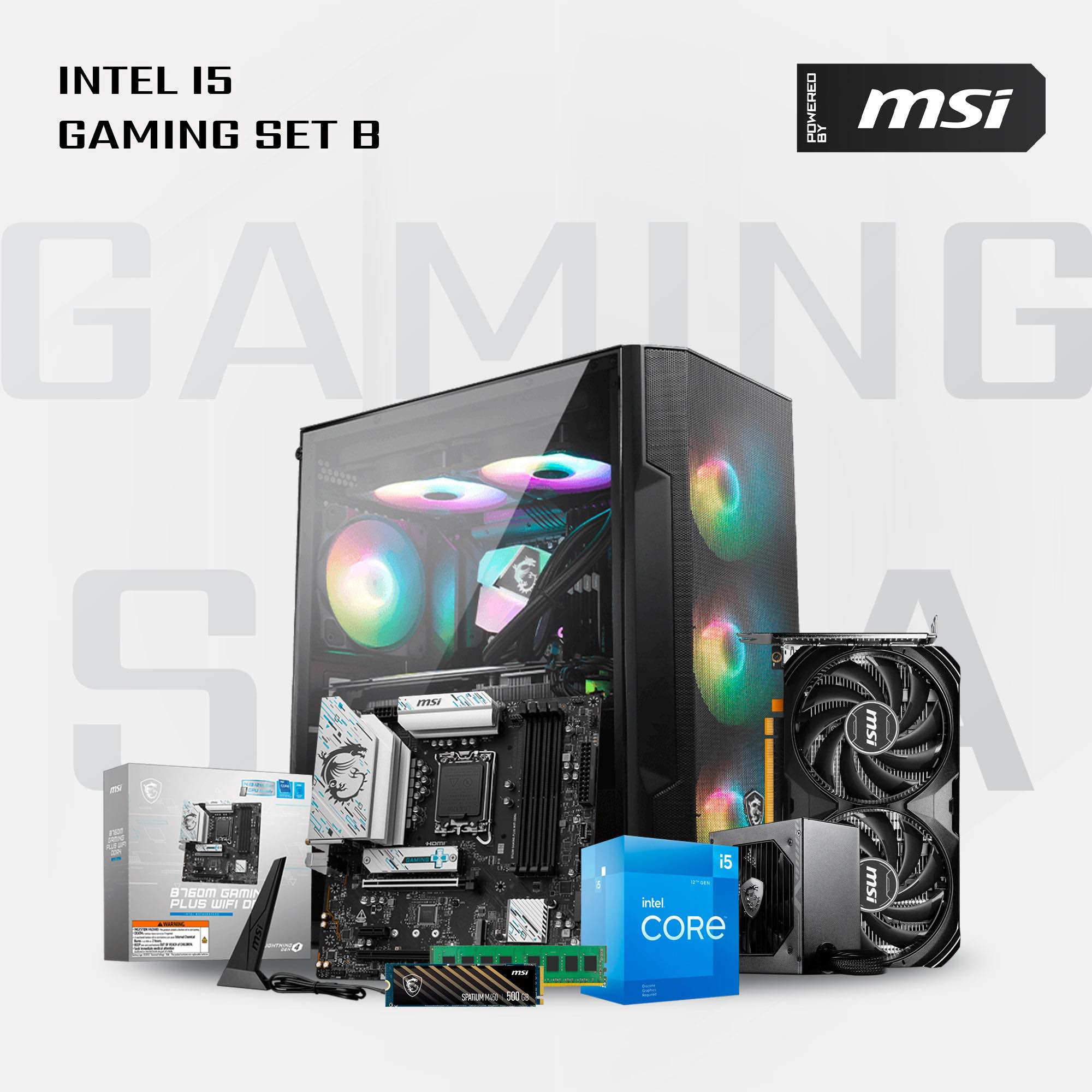 Intel Core i5 7th Gen RAM 16GB SSD 128GB M.2 Nvme HDD 500GB Gaming PC