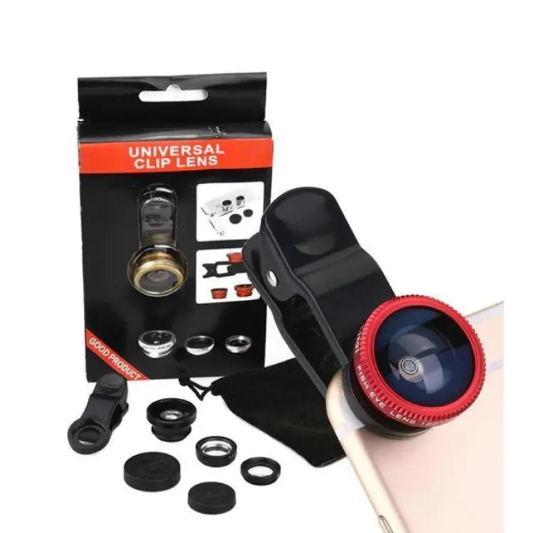 DoomHotDoomHot Mobile Phone Camera Lens Cell Phone Lens Wide Angle Micro Camera 2 IN 1 Clip Lens Professional Universal Clip Phone Lens For Samsung Xiaomi. 
