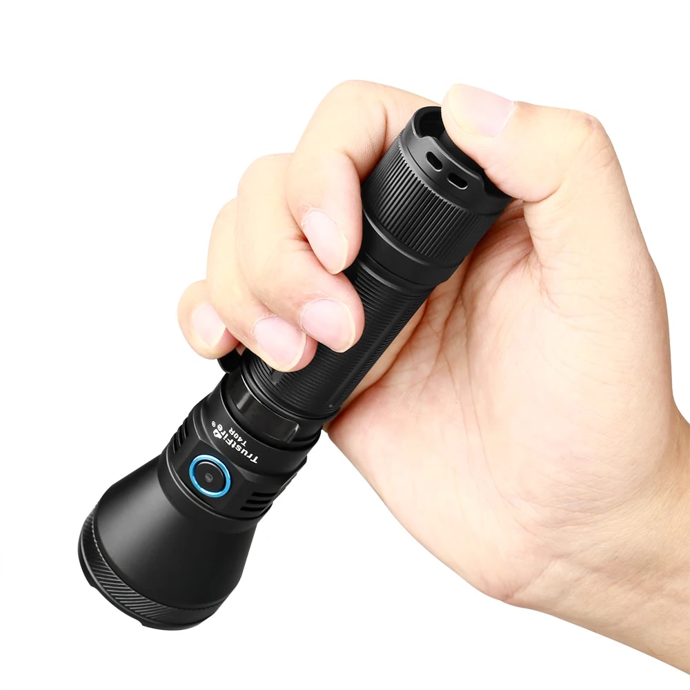 Trustfire T40R Tactical Rechargeable lamp 1800Lumen 550Meter Beam Range Led Flashlight with Usb Charging Self-defense IP68 Torch. 