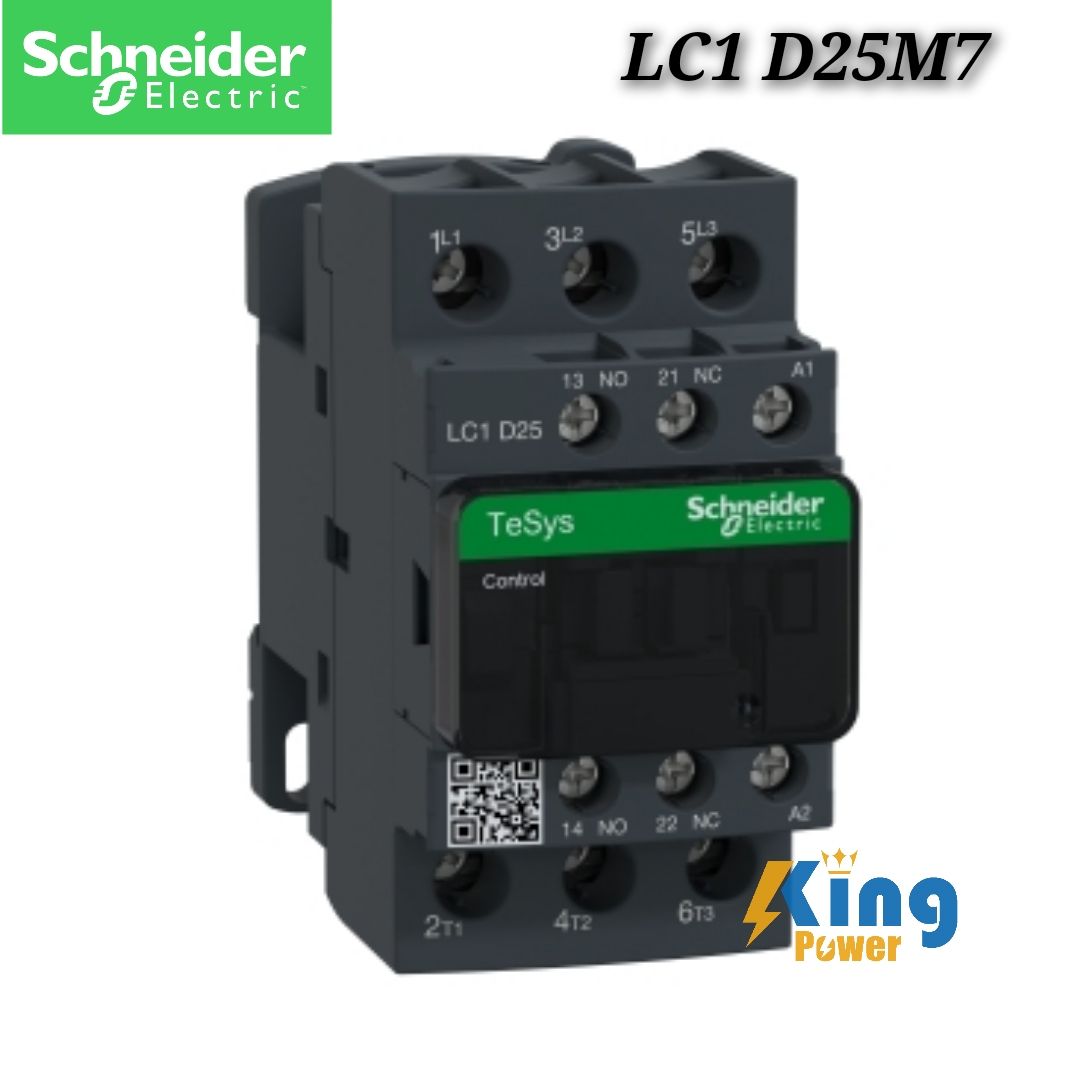 Schneider LC1 D25m7 Magnetic Contactor - 3P, 25A, ith40A, 220V AC coil