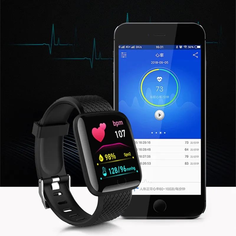 116 plus /Y68 Smart Bracelet Fitness tracker for men. 